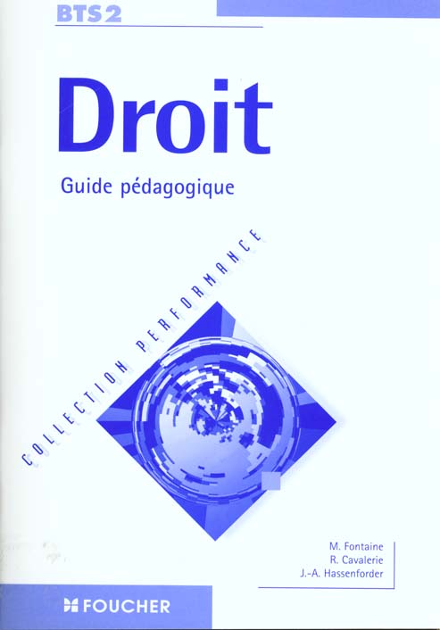 Droit bts 2e annee ; guide pedagogique