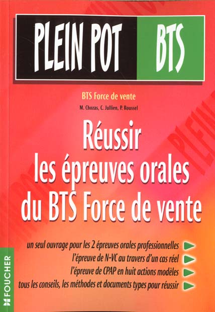 Reussir les epreuves orales au bts force de vente