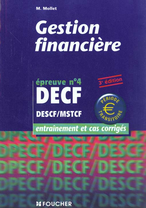 Gestion financiere decf t.4 ; entrainement