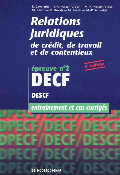Relations juridiques epreuve 2 decf