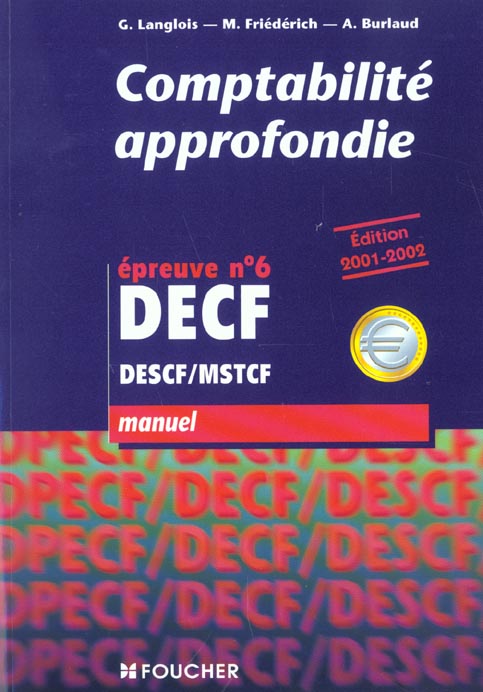 Comptabilite approfondie epreuve n.6 ; manuel