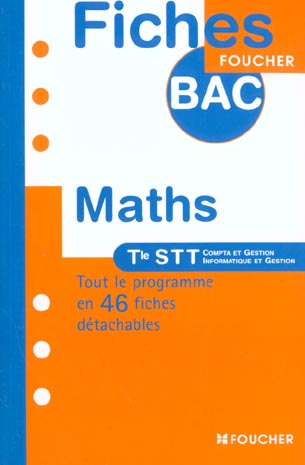 Mathematiques ; terminale stt