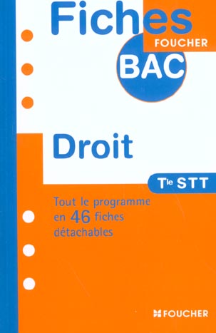 Droit ; terminale stt