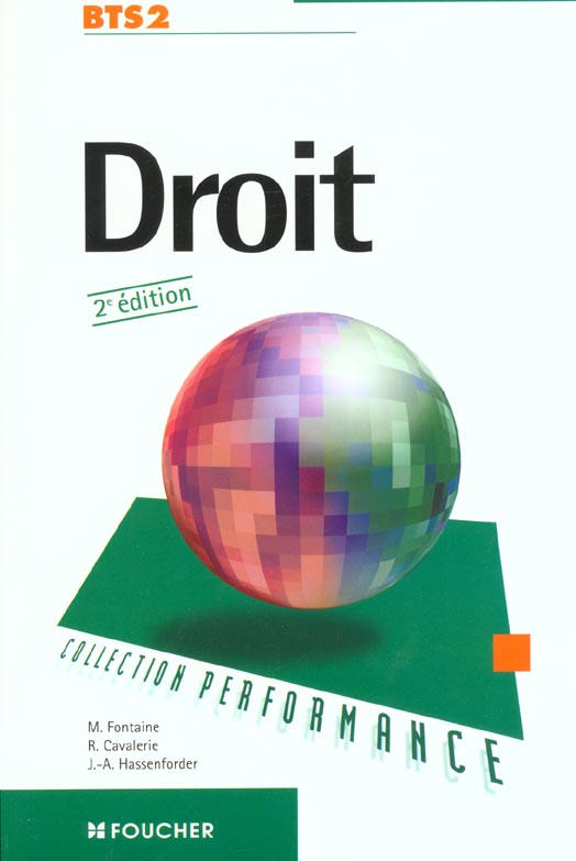 Droit 2e annee bts ; livre de l'eleve