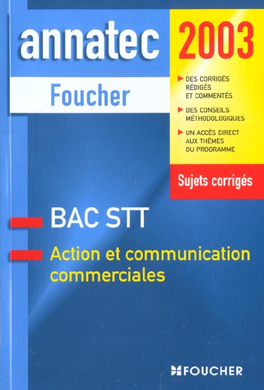 Annatec ; action et communication commerciales ; bac stt ; edition 2003