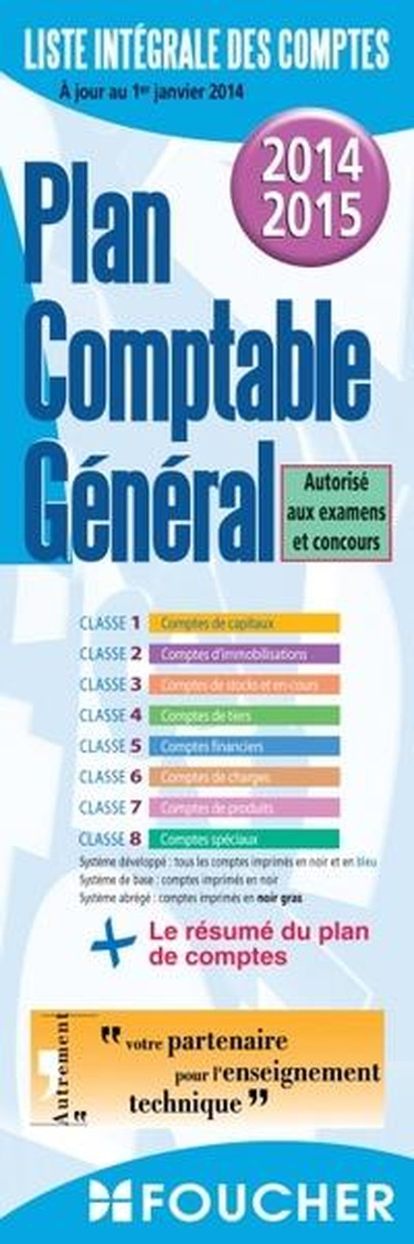 Liste integrale des comptes lib. autrement