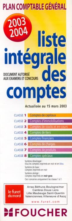 Liste intégrale des comptes (édition 2003-2004)