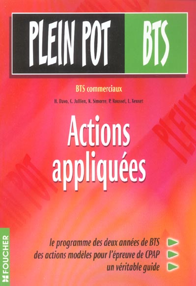 Actions appliquees ; bts commerciaux