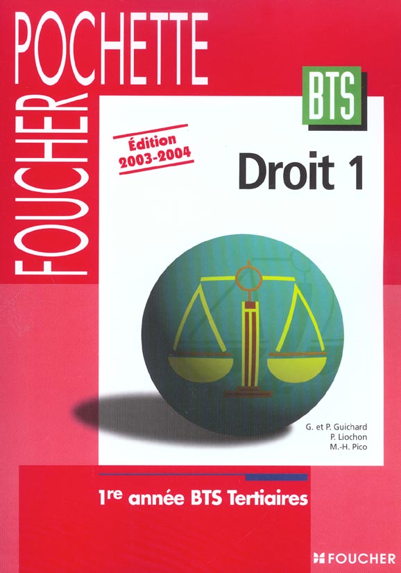 Droit t.1 ; 1e annee bts tertiaires ; edition 2003-2004