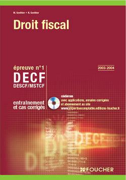 Droit fiscal ep.1 ; decf 2003-2004 ; entrainement