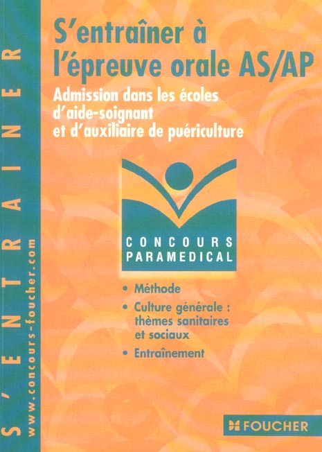 S'entrainer a l'epreuve orale as/ap