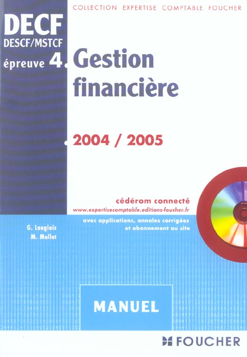 Gestion financiere, epreuve 4 (édition 2004/2005)