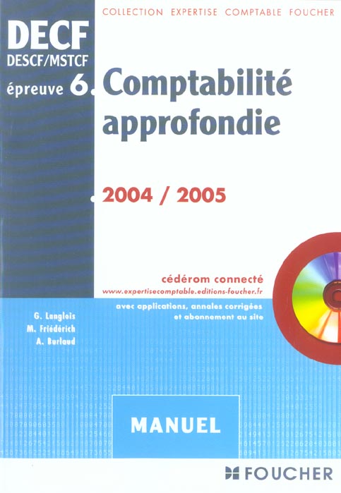 Comptabilite approfondie, epreuve 6 (édition 2004/2005)