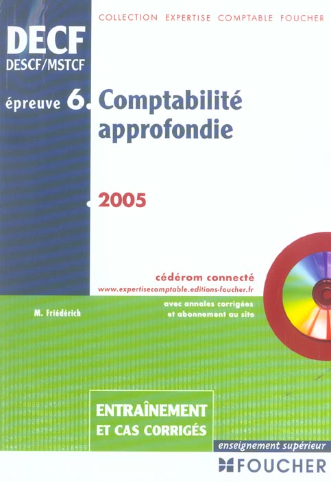 COMPTABILITE APPROFONDIE ; EPREUVE N.6 (édition 2005)