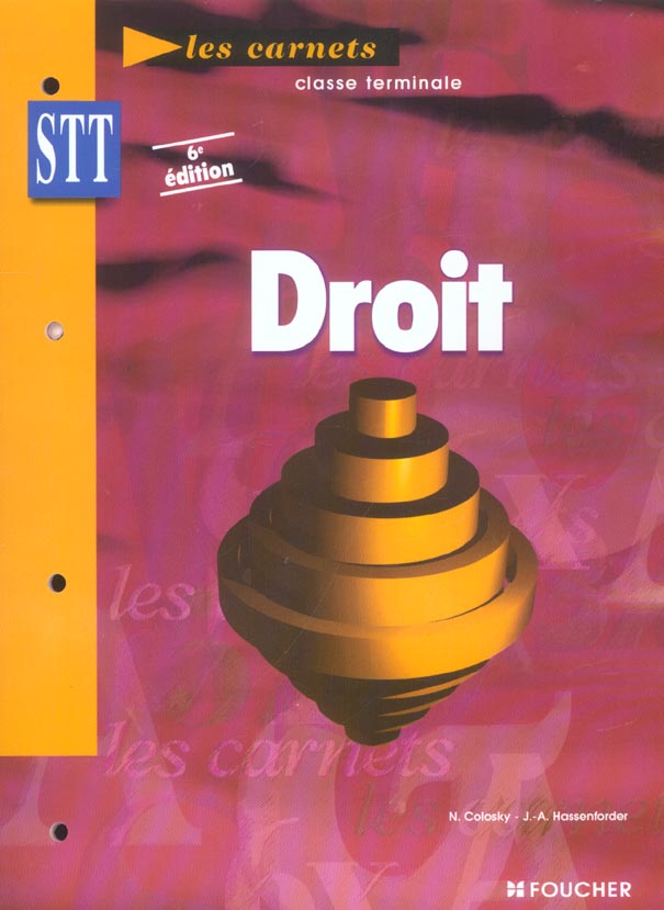 Droit terminale stt (6e édition)