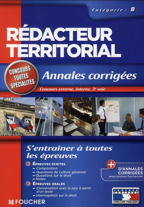 Annales corrigées rédacteur territorial catégorie B