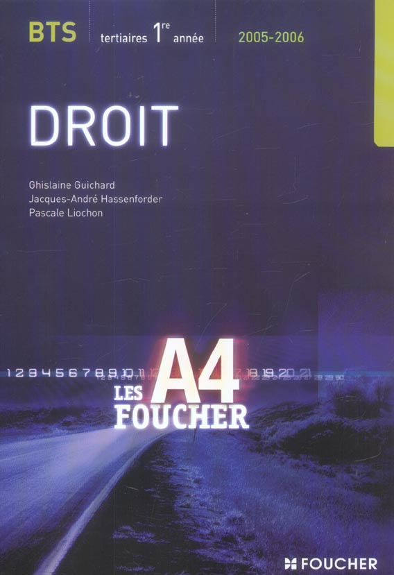 Droit bts 1ere annee tertiaire