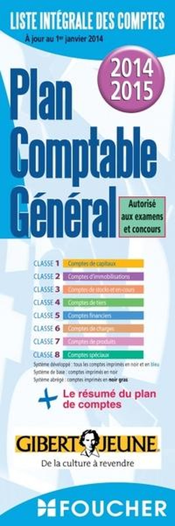 Liste integrale des comptes lib gibert jeune