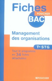 Management des organisations ; terminale stg