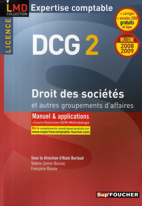 Droit des sociétés et autres groupements des affaires licence DCG 2