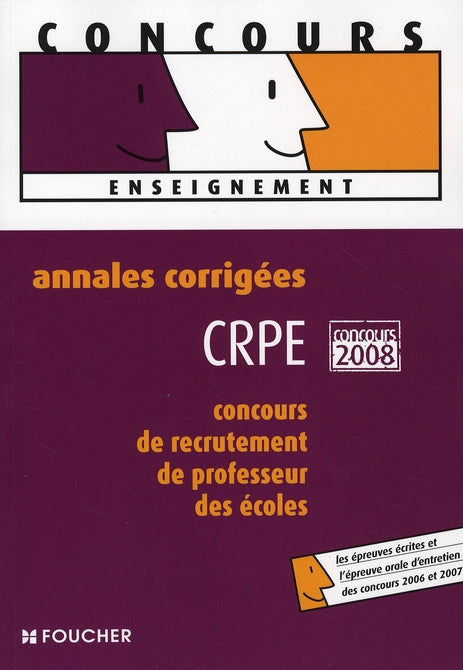 Annales corrigées du concours de recrutement de professeur des écoles