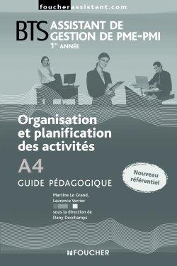 Organisation et planification des activités ; A4 ; guide pédagogique