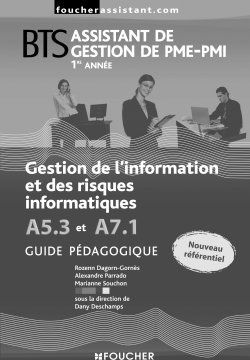 BTS assistant de gestion de PME, PMI ; gestion de l'information et des risques informatiques A 5.3 et A 7.1 ; guide pédagogique