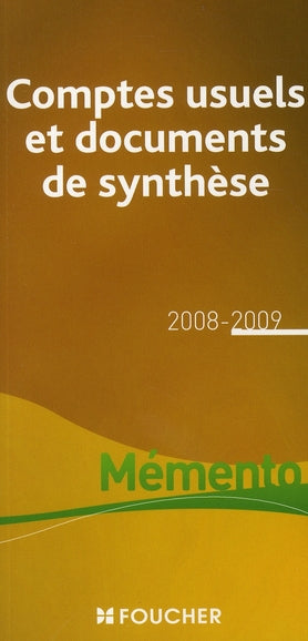 Comptes usuels et documents de synthèses