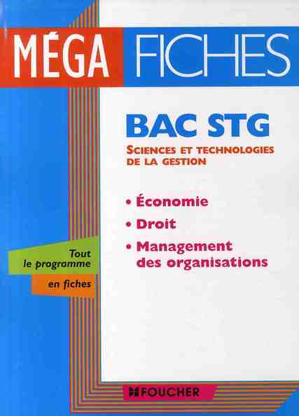économie droit management des organisations ; bac stg