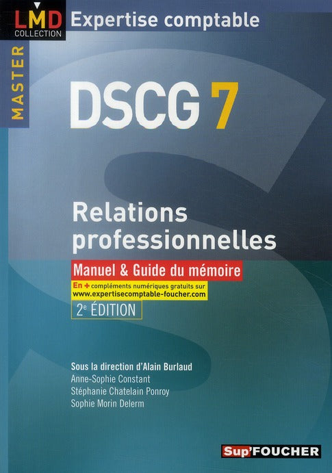 DSCG 7; relations professionnelles ; manuel et applications