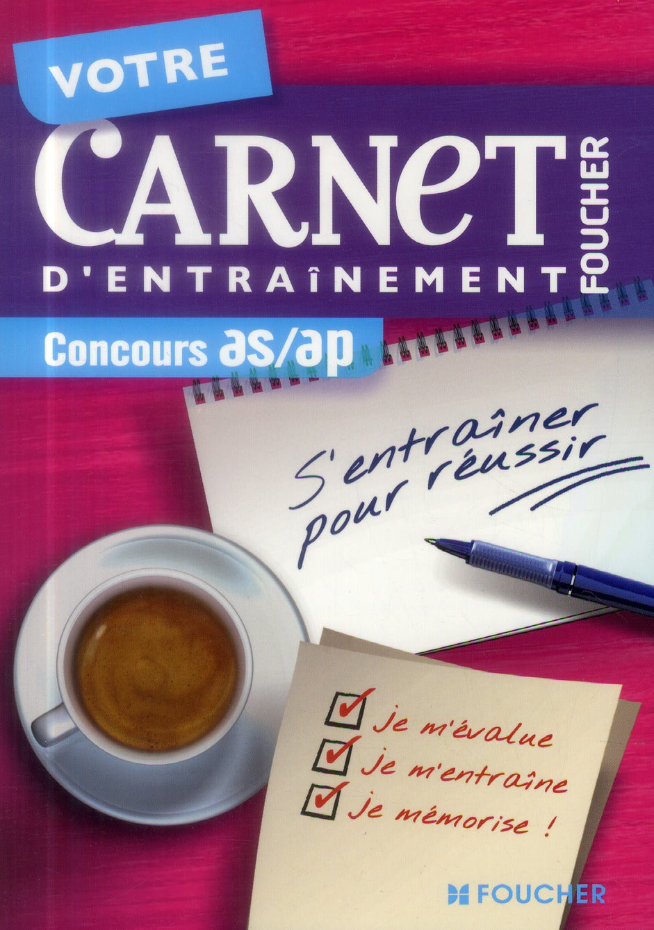 Votre carnet d'entraînement ; concours AS/AP