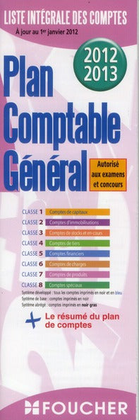 Plan comptable général (édition 2012/2013)