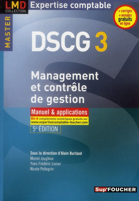 DSCG 3 ; management et contrôle de gestion ; manuel et applications (5e édition)