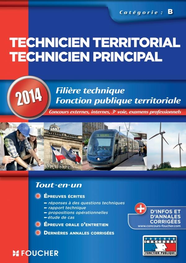 Technicien territorial, technicien principal ; catégorie B (édition 2014)