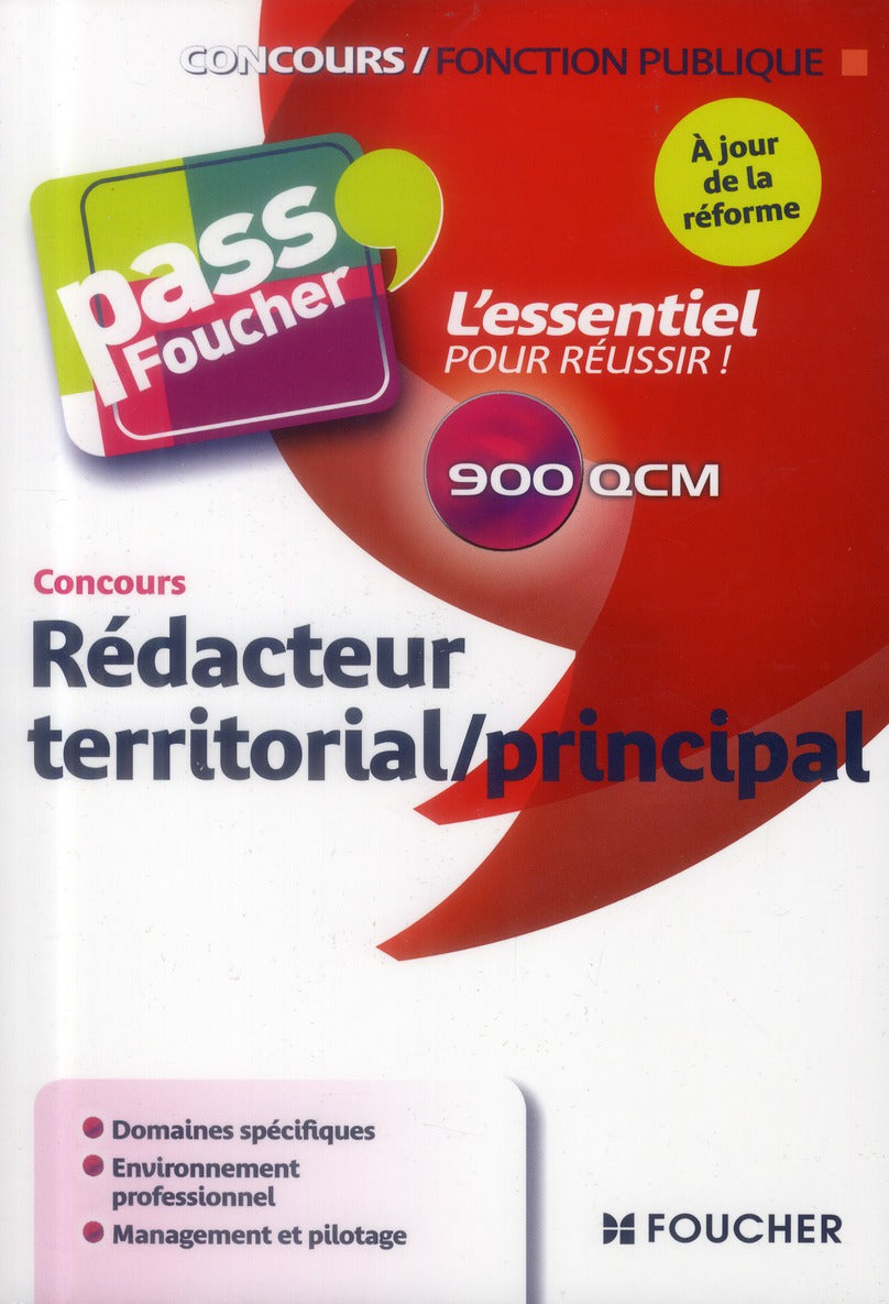 PASS'FOUCHER : rédacteur territorial ; concours