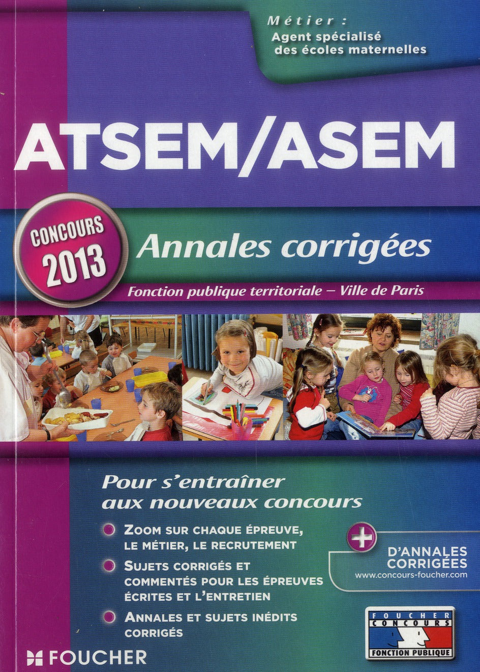 ATSEM/ASEM ; annales corrigées ; concours 2013