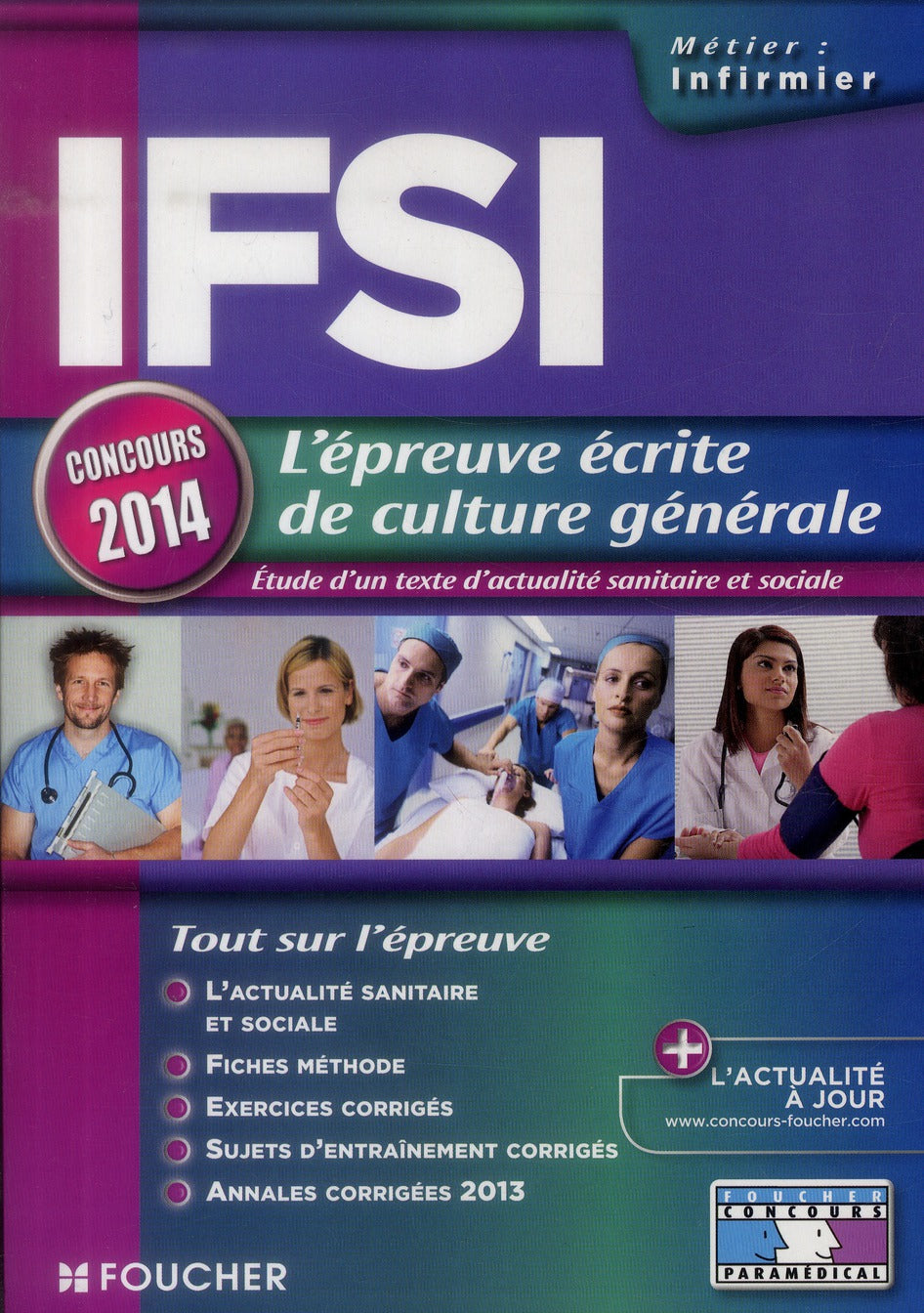 IFSI ; l'épreuve écrite de culture générale ; concours 2014