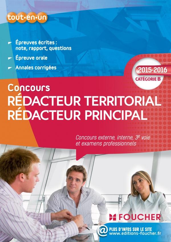 Rédacteur territorial ; rédacteur principal ; catégorie B (édition 2015/2016)