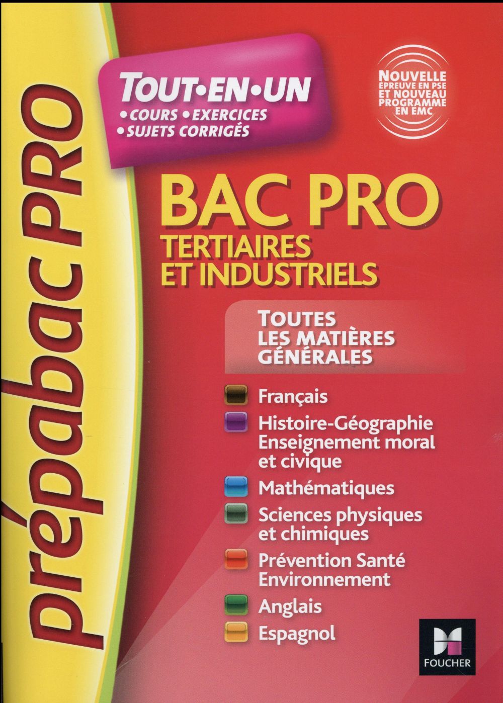 Prépabac pro ; toutes les matières générales ;- tertiaires et industriels