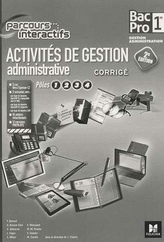 Parcours interactifs - activites de gestion administrative - 1re bac pro - corrige