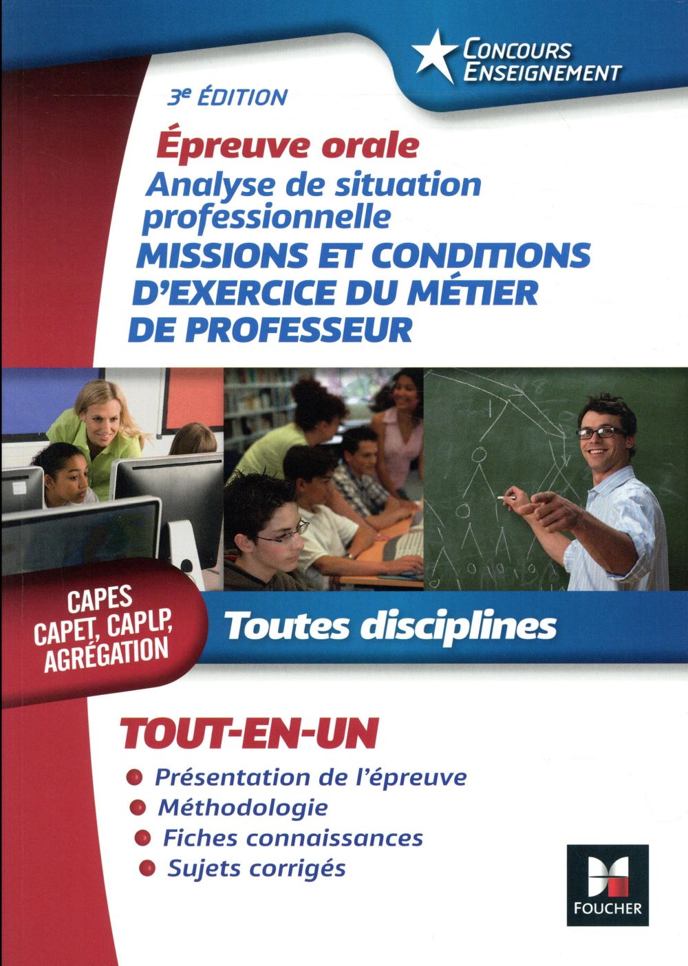 Concours enseignement ; analyse de situation professionnelle ; oral capes, capet, caplp, agrégation
