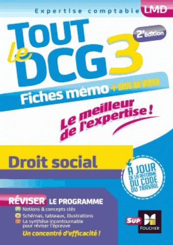 Tout le DCG 3 ; droit social ; entraînement et révision (2e édition)