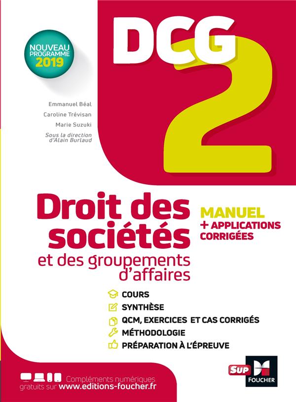 DCG 2 ; droit des sociétés et des groupements d'affaires ; manuel et applications