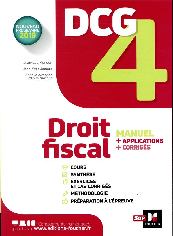 DCG 4 ; droit fiscal ; manuel et applications