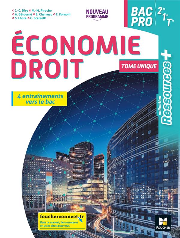 Ressources plus - economie-droit 2de 1re tle bac pro - ed. 2020 - livre eleve