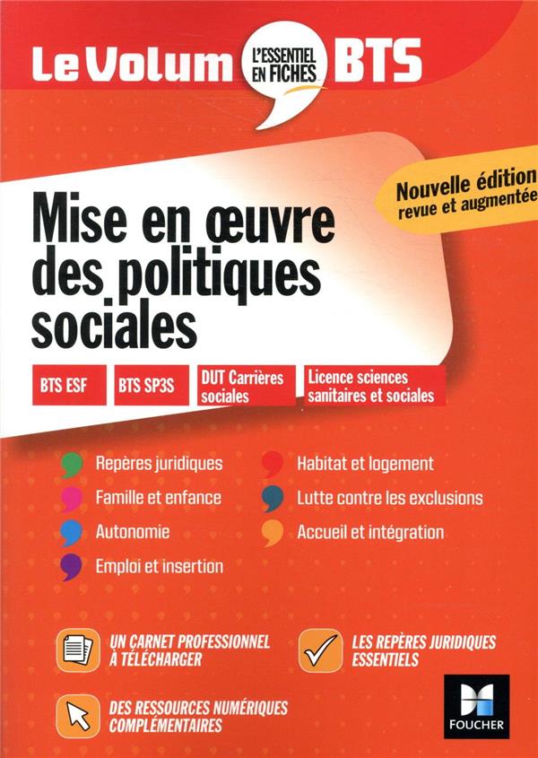 Le volum' : BTS ; mise en oeuvre des politiques sociales