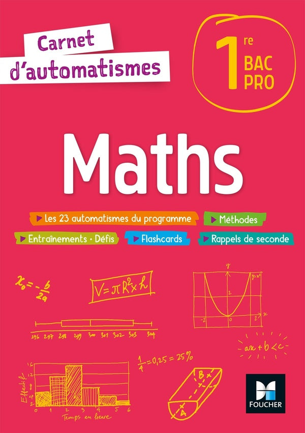 Carnet d'automatismes : maths ; 1re bac pro ; livre élève