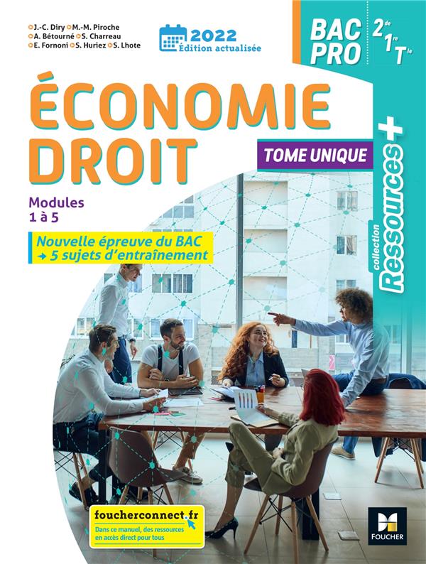 Ressources + : économie-droit ; 2de, 1re, terminale bac pro ; livre élève (édition 2022)