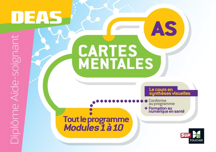 Diplôme aide-soignant, DEAS ; cartes mentales ; tout le programme, modules 1 à 10