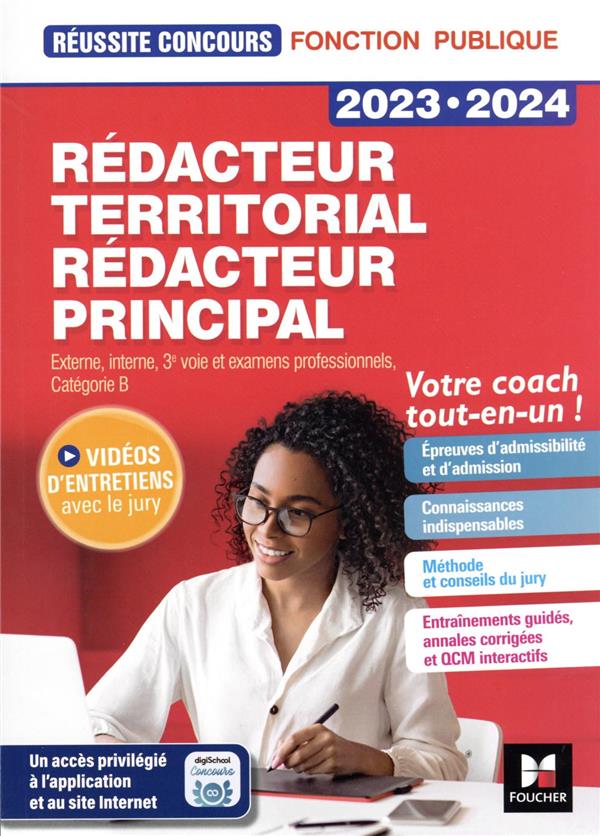 Réussite concours : rédacteur territorial/ rédacteur principal ; tout-en-un (édition 2023/2024)